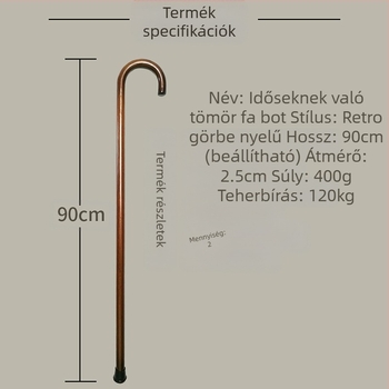 Mankók időseknek, tömörfa, integrált akasztós, nádszáras, ívelt fogantyús, fa mankók, fa nagykereskedelem, dropshipping, retró fa