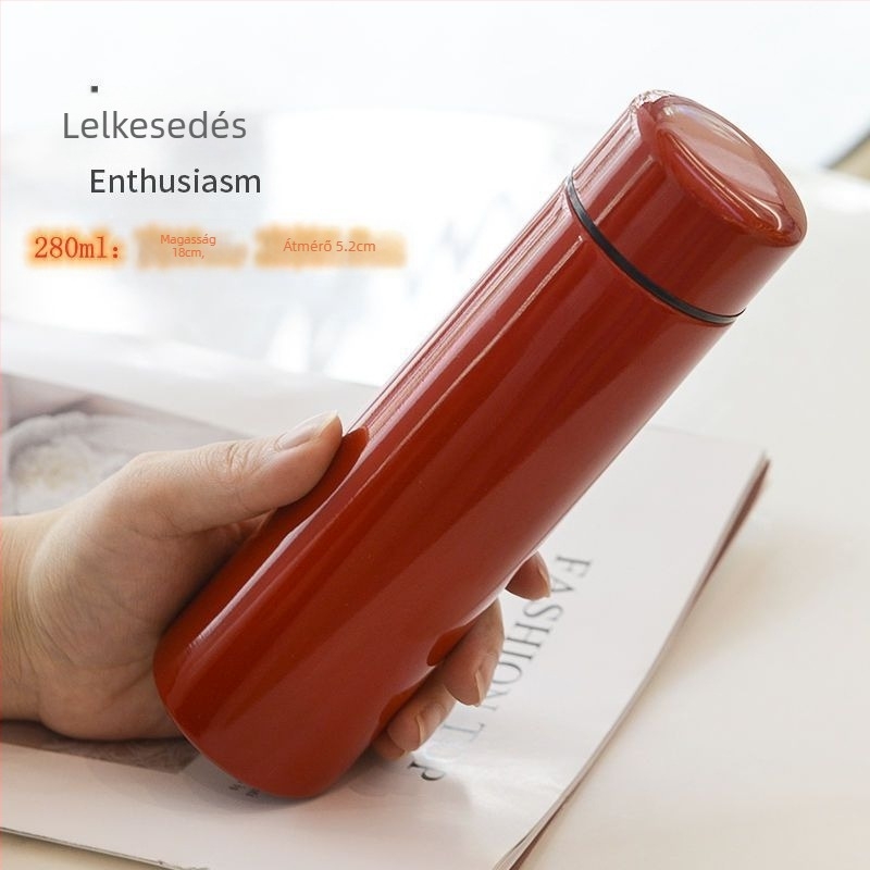 Hordozható 304 rozsdamentes acél zsebes pohár, mini egyszerű kislány férfi és női diák vizespohár, aranyos termoszpohár