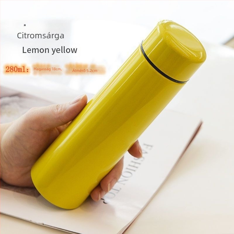 Hordozható 304 rozsdamentes acél zsebes pohár, mini egyszerű kislány férfi és női diák vizespohár, aranyos termoszpohár