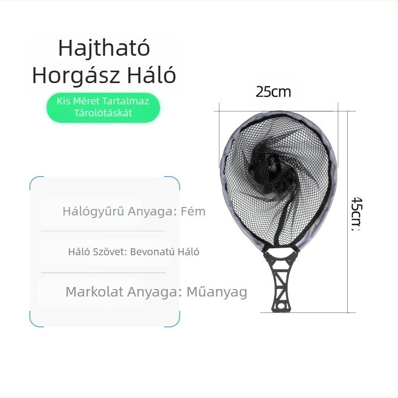 Összecsukható halászháló, kis halászháló, hordozható mini kézi botos horgászat, speciális horgászeszköz, teljes tartozékkészlet