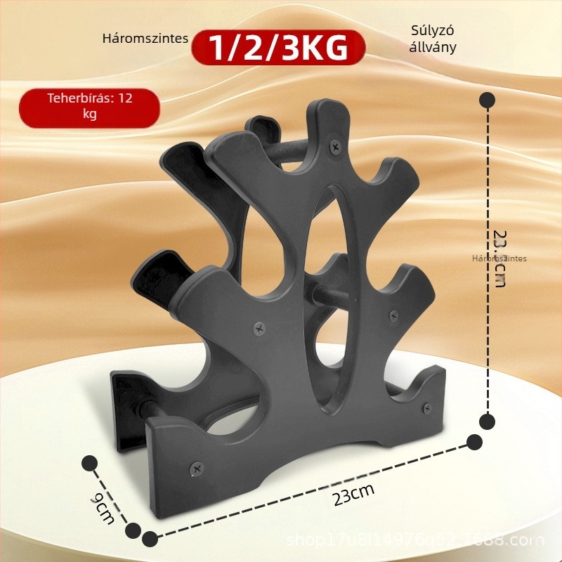 Kis súlyzótartó, női súlyzótároló állvány, férfi fitneszfelszerelés, háztartási gyerek hatszögletű kis matt harangtartó