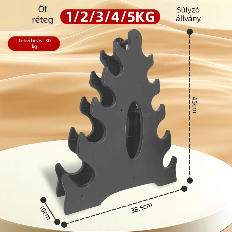 Kis súlyzótartó, női súlyzótároló állvány, férfi fitneszfelszerelés, háztartási gyerek hatszögletű kis matt harangtartó