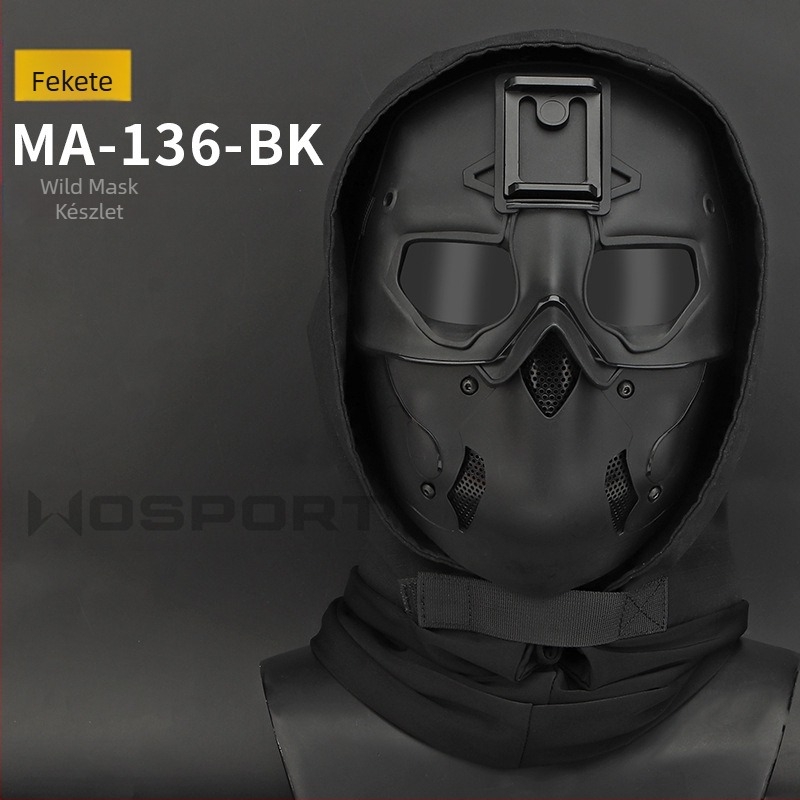 WOSPORT Wild Mask ruha Fejfedő Maszk Kettős felhasználású mód Teljes arcvédelem Egyszínű