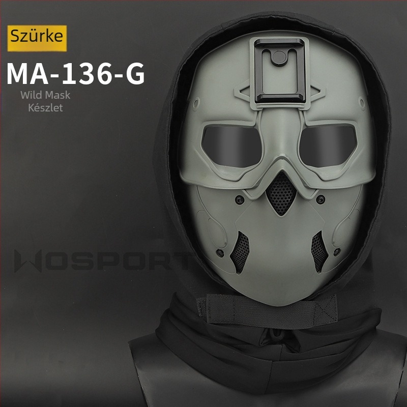 WOSPORT Wild Mask ruha Fejfedő Maszk Kettős felhasználású mód Teljes arcvédelem Egyszínű