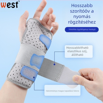 Acéllemez csuklóízületi ínhüvely rögzítő Csuklóficam Fix ortézis Csuklópánt Tok Csuklóvédő Csuklóvédő