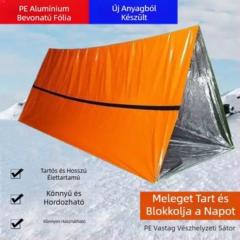 Hordozható kültéri vészhelyzeti sátor Sürgősségi mentés Katasztrófaelhárítás Kempingezés Hidegálló hálózsák Termo takaró Hegymászás Kempingezés Határokon átnyúló dropshipping
