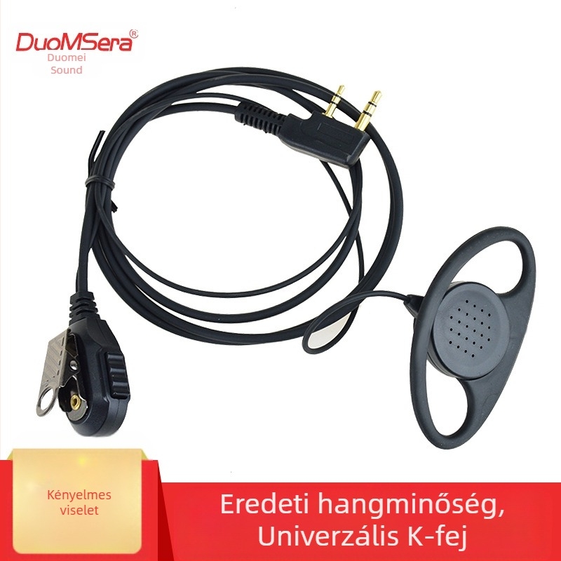 Duomeisheng walkie-talkie headset nagy fülhorog Univerzális egyetlen hallgató headset hotel éjszakai klub bár nagy hangerő fülhallgató kábel