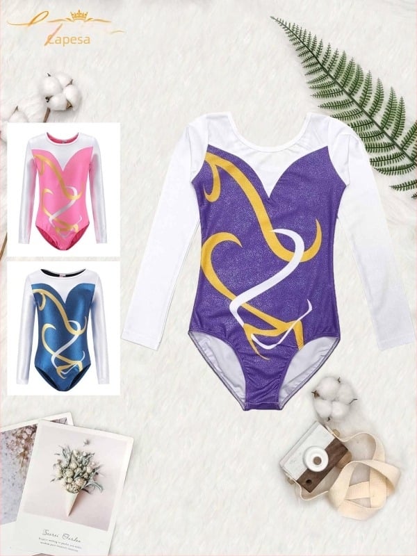 Gyermek egyrészes versenyaerobik ruha, versenyfelszerelés, mazsorett ruha, profi tornaruha, profi versenyfelszerelés