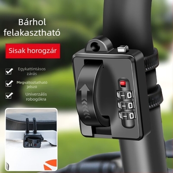 Elektromos akkumulátoros autós sisakzár jelszóval lopásgátló fix biztonsági kalapzár ingyenes lakat csat jelszó sisakzár