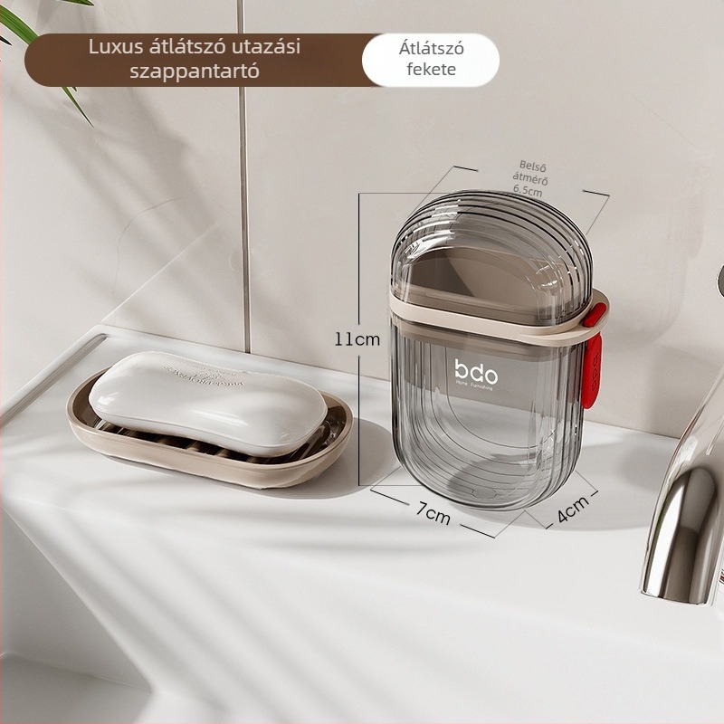 Etravel Könnyű Utazó Szappantartó Utazás Kreatív Fedett, Lezárt Szappantartó Vízelvezető Hordozható Üzleti Utazási Tárolás