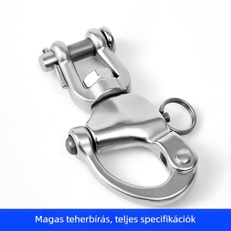 Rozsdamentes acél forgórugós kengyel 304/316 hajózási hardver tartozékok hevedercsat gyorskioldó kengyelzár