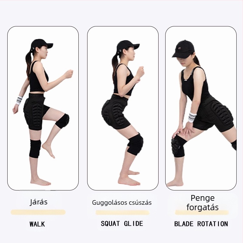 Téli gyermek felnőtt sínadrág görkorcsolyázás lovaglás esésgátló seggszőnyeg kültéri sportok ütközésgátló térdvédő könyökvédő