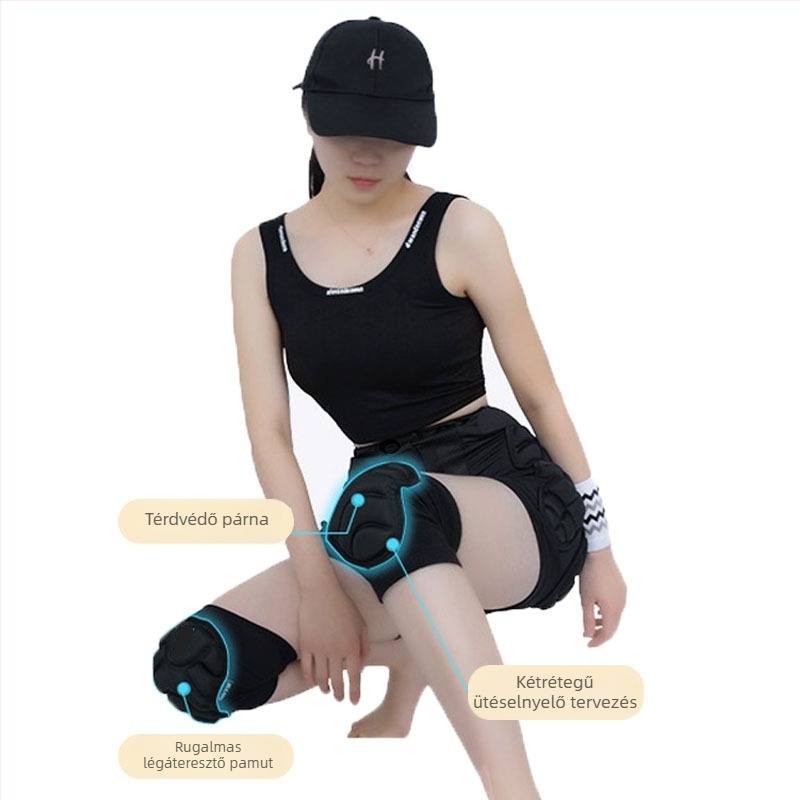 Téli gyermek felnőtt sínadrág görkorcsolyázás lovaglás esésgátló seggszőnyeg kültéri sportok ütközésgátló térdvédő könyökvédő