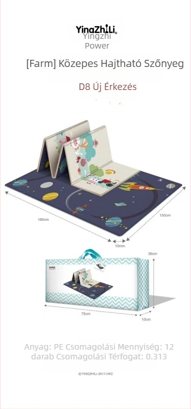 Baby Power baba mászószőnyeg összecsukható baba mászószőnyeg nappali játékszőnyeg vastagított gyerekek mászása