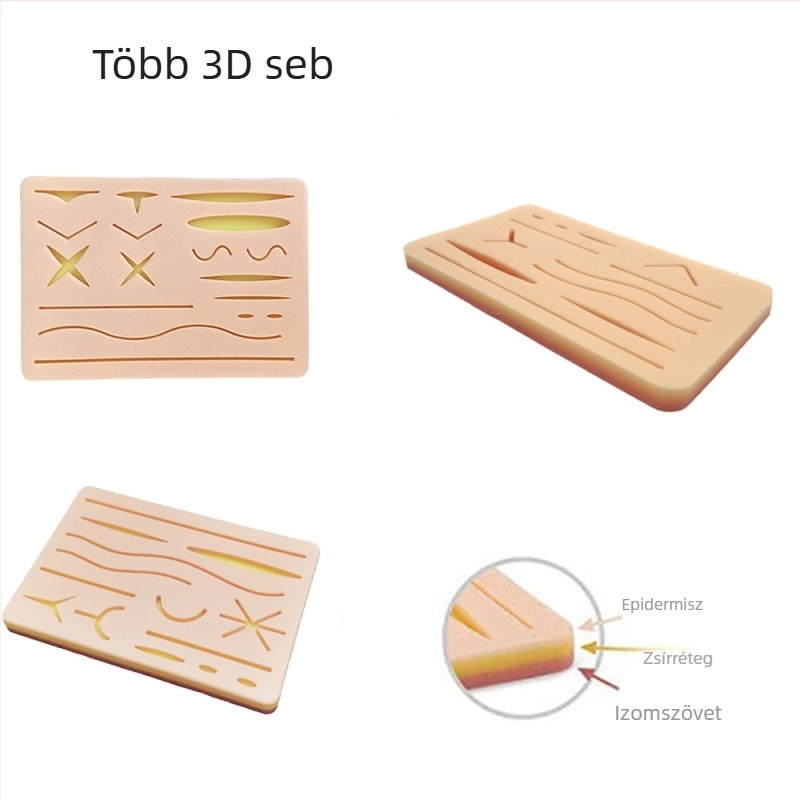 Több sebből álló varratgyakorló modul szilikon bőrsebészet orvostanhallgatóknak szimulált sebvarrat-eltávolítási gyakorlóeszköz