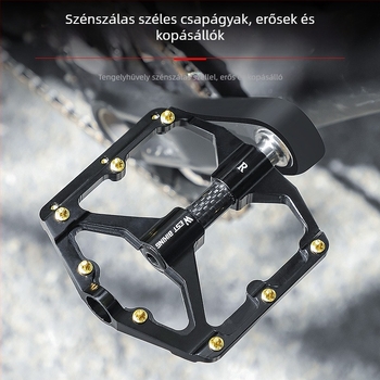 WEST BIKING 3 Peilin pedál karbon tengelyhüvely pedálos hegyi kerékpárhoz 3 Peilin pedál polírozott felülettel