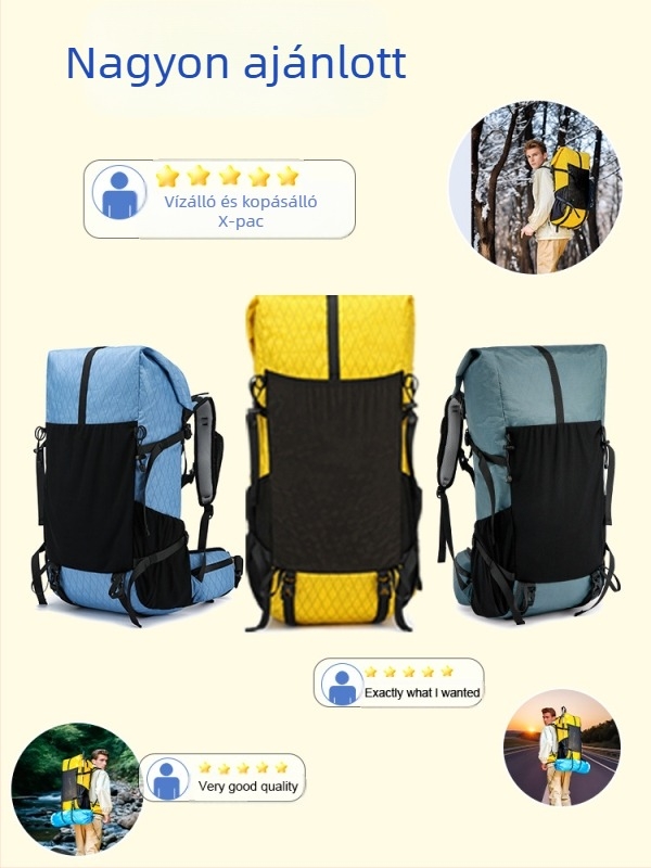 X-Pac könnyű túrázási, terepfutási, kemping stílusú hátizsák, állítható vállpántos, feltekerhető fitnesztáska