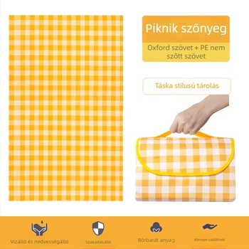 Piknik szőnyeg Nedvességálló szőnyeg Kültéri piknik szőnyeg Vízálló vastagított Oxford szövet PE Nem szőtt kézitáska piknik kendő