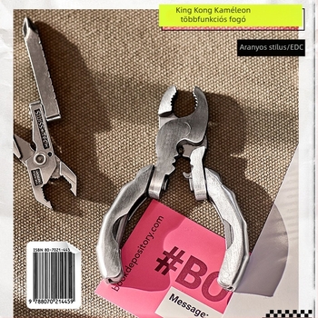 Internetes híresség mini multifunkcionális teknősfogó rozsdamentes acél 9 az 1-ben többcélú fogó csavarhúzó hordozható EDC szerszám sörnyitó