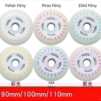Görkorcsolya gyermek villámgyors görkorcsolya egyenes sorú világító kerék felnőtt görkorcsolya PU90 gyorskorcsolya 100mm110mm