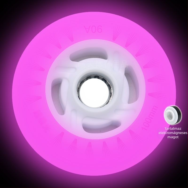 Görkorcsolya gyermek villámgyors görkorcsolya egyenes sorú világító kerék felnőtt görkorcsolya PU90 gyorskorcsolya 100mm110mm