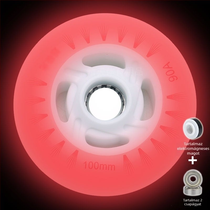 Görkorcsolya gyermek villámgyors görkorcsolya egyenes sorú világító kerék felnőtt görkorcsolya PU90 gyorskorcsolya 100mm110mm