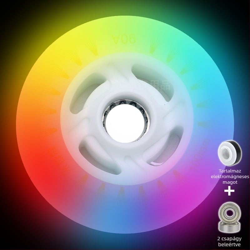 Görkorcsolya gyermek villámgyors görkorcsolya egyenes sorú világító kerék felnőtt görkorcsolya PU90 gyorskorcsolya 100mm110mm