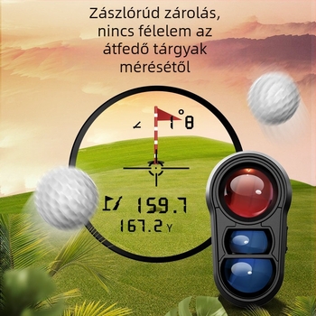 Golf lézeres távolságmérő kézi kültéri elektronikus vonalzó nagy pontosságú mérőműszer infravörös golf távolságmérő