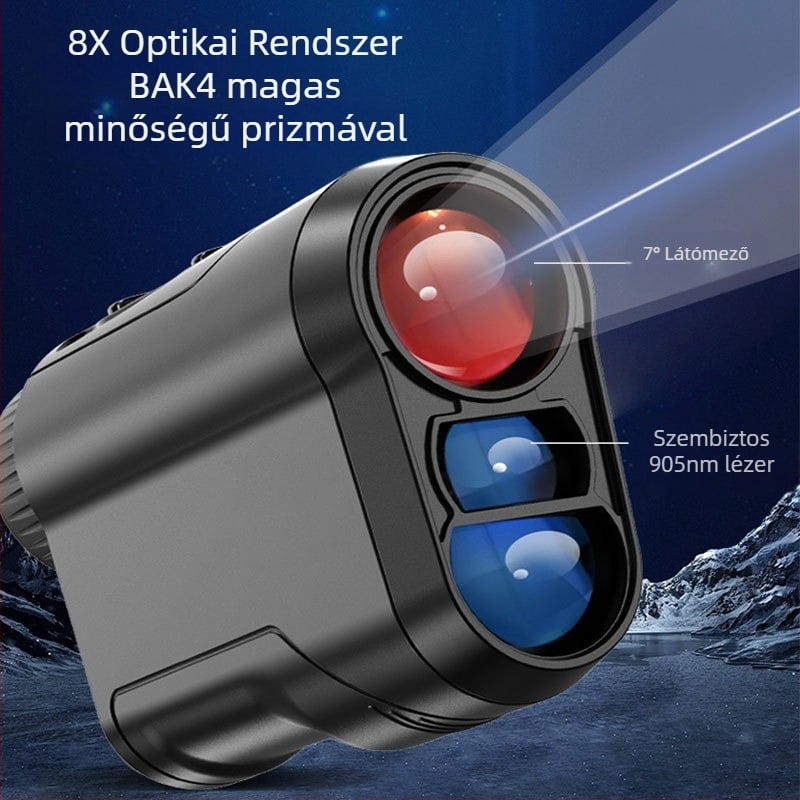 Golf lézeres távolságmérő kézi kültéri elektronikus vonalzó nagy pontosságú mérőműszer infravörös golf távolságmérő