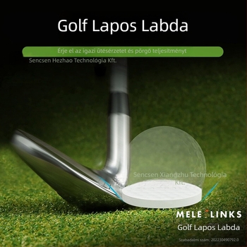 Golf putt gyakorlólabda lapos labda fekete-fehér putt gyakorló lendítés segédlabda vizualizáció pályajelölő labda