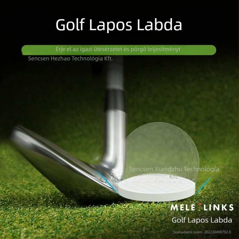 Golf putt gyakorlólabda lapos labda fekete-fehér putt gyakorló lendítés segédlabda vizualizáció pályajelölő labda