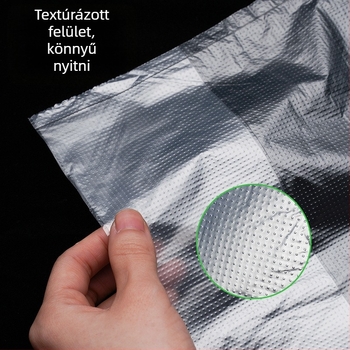 Frissentartó táska Élelmiszeripari minőségű PE anyagból Konyhai háztartási hűtőszekrény Mikrohullámú sütő Folyamatos tekercses táska Szupermarket Vwho stílusú frissentartó táska