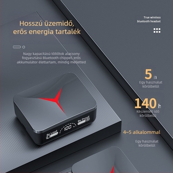 m10 Bluetooth fejhallgató Nagy teljesítményű, fülbe helyezhető, vezeték nélküli, érintőképernyős, zajcsökkentős, hosszú élettartamú digitális kijelzős F9-5c fejhallgató