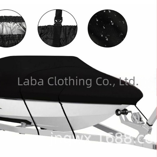 Gyári, határokon átnyúló Amazon ebay fekete autótakaró ezüst jachttakaró 210T vízálló hajótakaró egyrészes szállítóhajótakaró