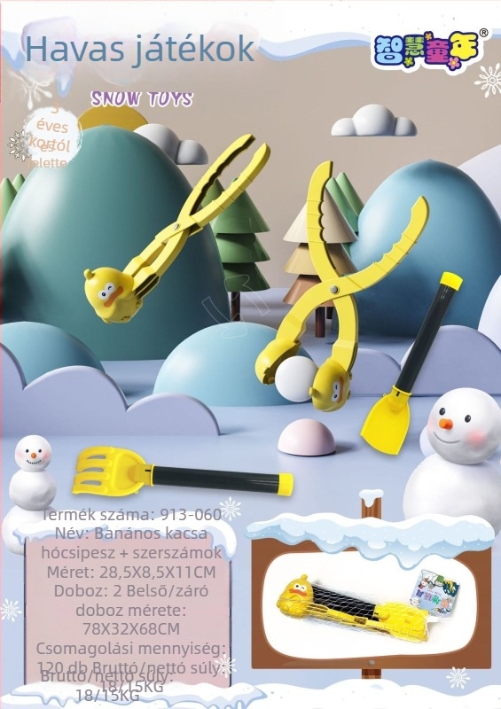 Hógolyócsipesz Nagy hóember Hócsipesz Játék Hójáték Homokozó Hógolyócsata Hóember Műtárgy Modell Játékok Nagykereskedelem