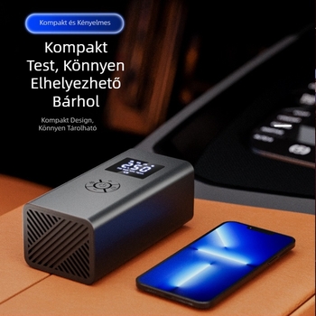 Határokon átnyúló vezeték nélküli autós légpumpa, kettős célú digitális kijelzővel, hordozható univerzális intelligens autós kerékpár gumiabroncspumpával