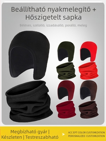 Határokon átnyúló őszi és téli polár Lei Feng sapka, sál, kerékpározáshoz, vastagított bársony, hidegálló fülvédő sapka