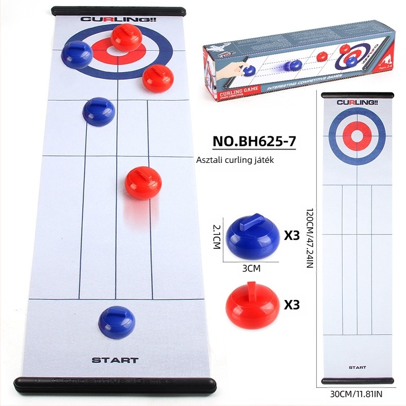 Határokon átnyúló gyermek társasjáték golf játékpad dupla játék mini curling kosárlabda szülő-gyermek interaktív kirakós játék