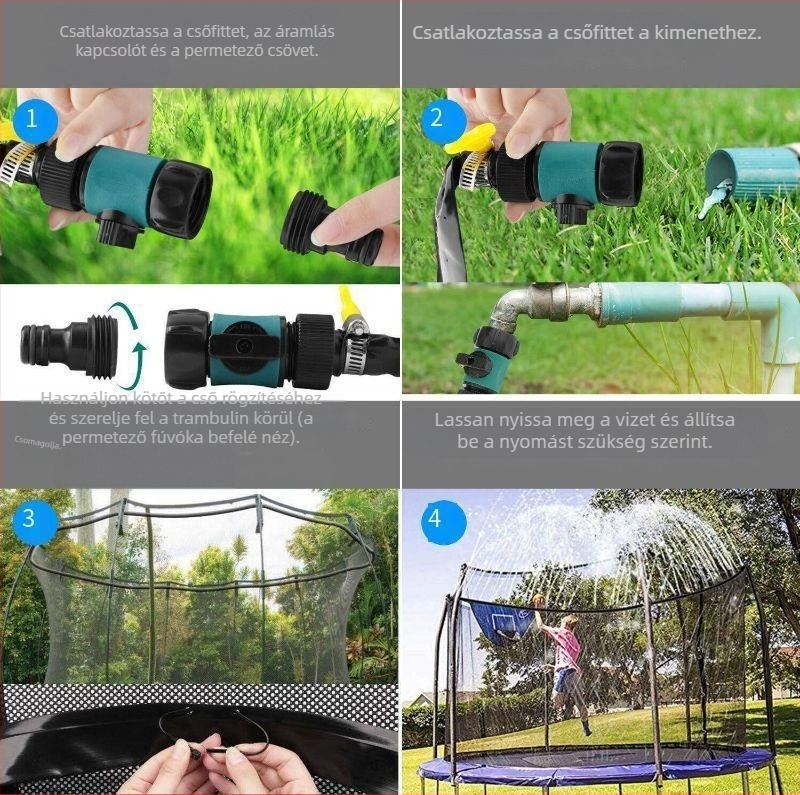 Határokon átnyúló trambulin sprinkler vízjáték trambulin sprinkler kert kerti hűtés öntözőeszköz