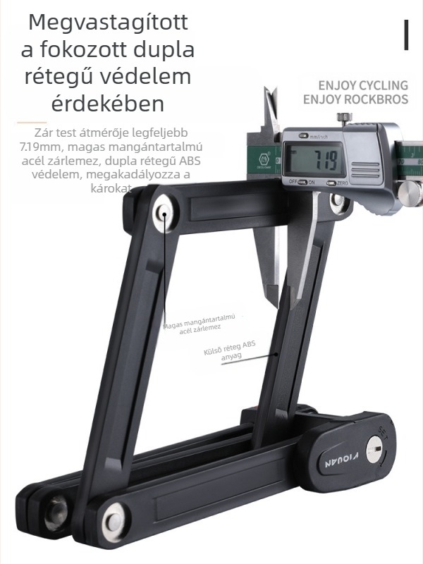 Kerékpár lopásgátló összecsukható lakat Hegyi kerékpár vízálló rozsdaálló ötvözött acél négyjegyű kódzár országúti kerékpár felszerelés