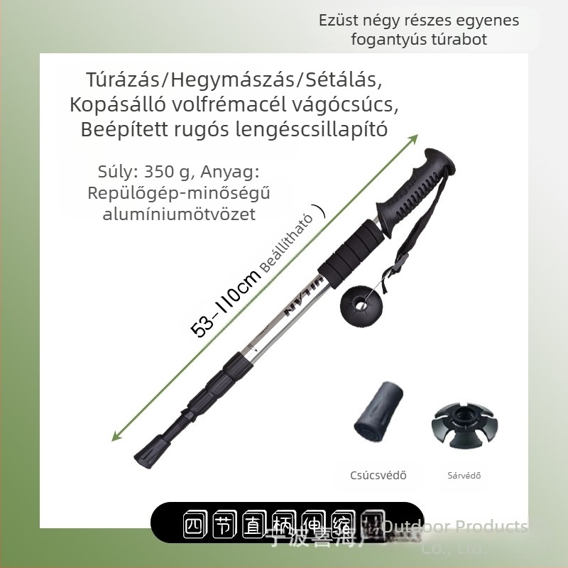 Alumíniumötvözetből készült hegymászóbot T-fogantyús 4 kültéri túrázáshoz használt hegymászóbot hordozható sétabot mankó hegymászóbot gyártók nagykereskedelem