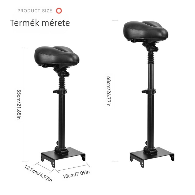 Alkalmas No. 9 MAX G30/G30 LP rollerhez, gyorsan összecsukható, ütésmentes, dupla ütéscsillapító nyeregüléssel.