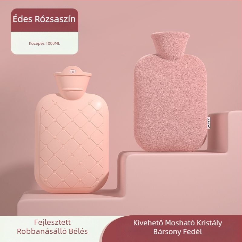 Meleg vizes zsák, újratölthető kézmelegítő, robbanásbiztos, kivehető és mosható, meleg baba, meleg hideg öv, menstruációs meleg hasra