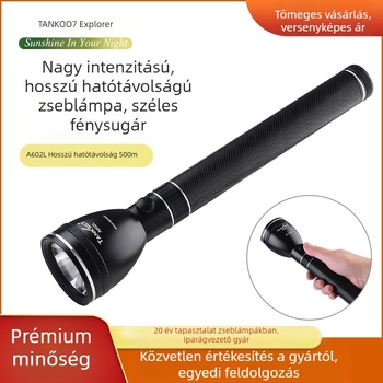 TANK007 biztonsági érzékelő zseblámpa LED kültéri járőrkereső hosszabbított fogantyús zseblámpa A602L