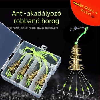 Függőzésgátló alsó robbanás horog Karcolásgátló Ishini horog dobóbot tengeri horgászbot csoportos horgásztárgy nagy rugós bomba horog
