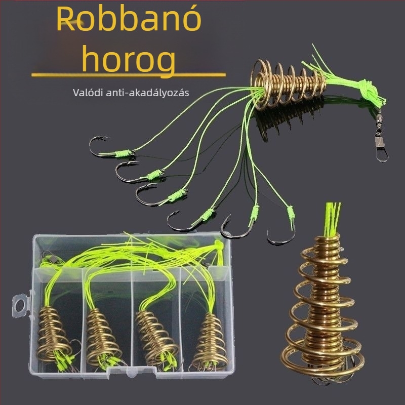 Függőzésgátló alsó robbanás horog Karcolásgátló Ishini horog dobóbot tengeri horgászbot csoportos horgásztárgy nagy rugós bomba horog