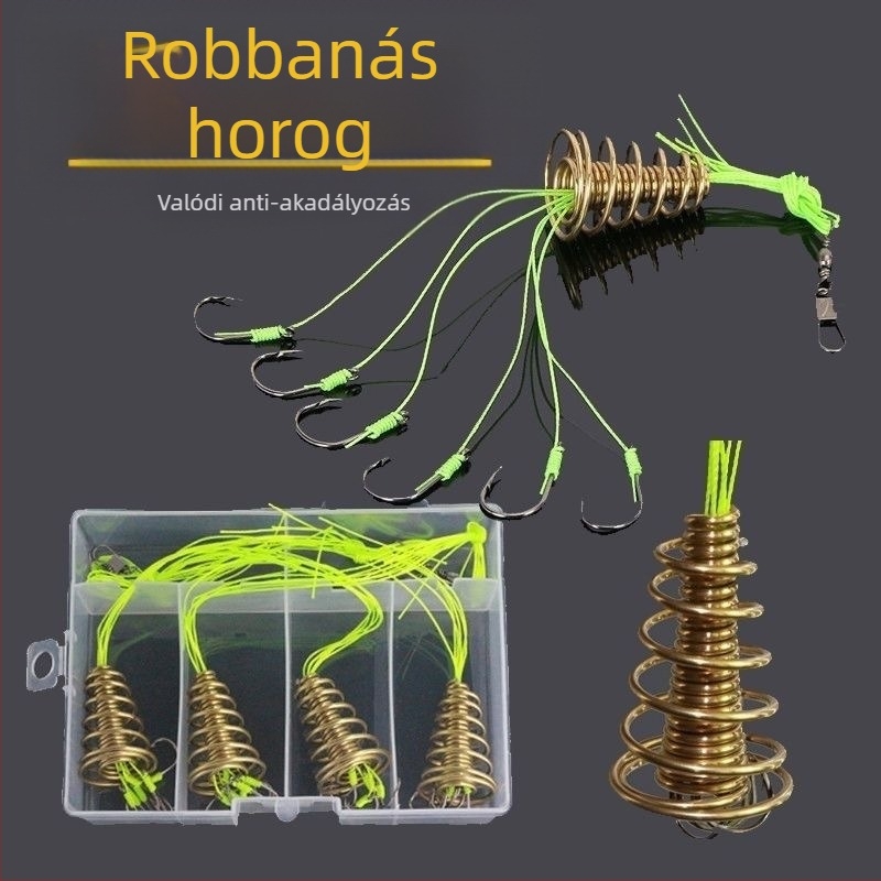 Függőzésgátló alsó robbanás horog Karcolásgátló Ishini horog dobóbot tengeri horgászbot csoportos horgásztárgy nagy rugós bomba horog