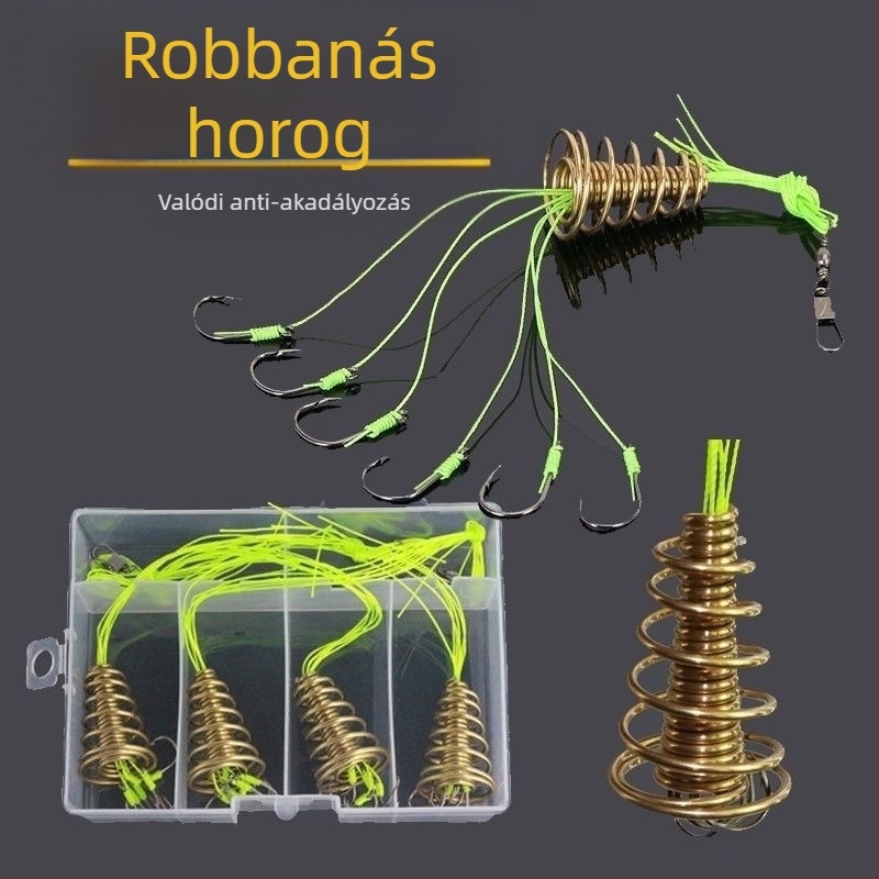 Függőzésgátló alsó robbanás horog Karcolásgátló Ishini horog dobóbot tengeri horgászbot csoportos horgásztárgy nagy rugós bomba horog