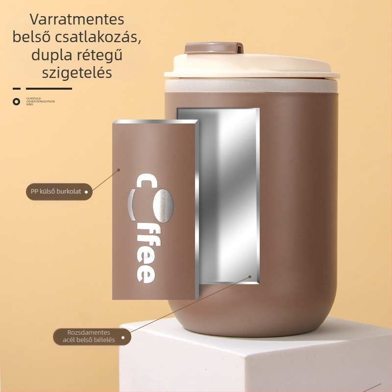 304 rozsdamentes acél vákuumos pohár irodai kávésbögre lányka kis hordozható pohár diák hordozható vízbögre nagykereskedelem