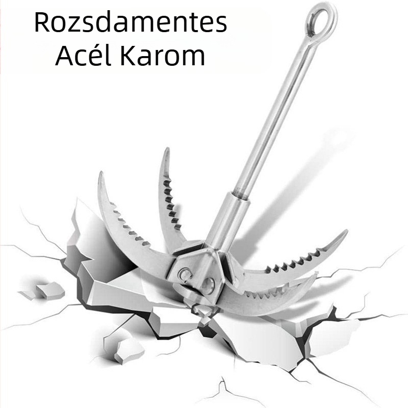 Kültéri rozsdamentes acél repülő tigriskarom vad túlélő mászó horog nagy túlélő Flying Tiger Claw kemping mászóeszközök